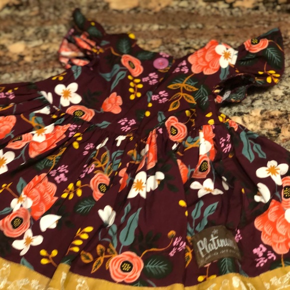 Matilda Jane Platinum: size: 2 Toddler. Wild Peony Mesla Flutter Top. Mulberry. - Picture 2 of 3